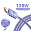 kf-S037cdd13131c4c11977c50380e3256b4R 120W USB Type C Cable Type C to Type C Fast Charging Cord USB C Quick Charge Phone Cables For Samsung Xiaomi Huawei Realme
