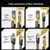 kf-S1063d81b791b43d7a93e5f0fcb9e9732W-1 65W Four-in-one Multi-function Fast Data Cable USB Type C PD Super Fast Charging Various Mobile Phone For iPhone Samsung Xiaomi