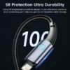 Toocki USB to Lighting or Type C Cable for iPhone 14 13 12 Pro Max 8 7 plus Led Charger USB C Cable Fast Charging Cable 1m 2m