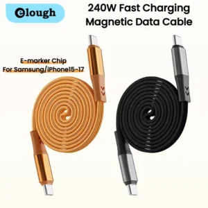 Magnetic 240W Cable USB A to USB C Fast Charger Adapter Type C to Type C Cable for iPhone 15 16 17 Laptop Macbook Samsung iPad