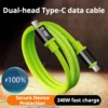 240W Fast Charging Usb Type-c To Type-c Cable 1m/1.5m/3m USB C Real-time Power Display Quick Charge Data Cord for Xiaomi Samsung
