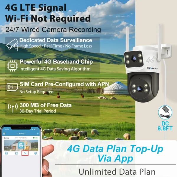 kf-S5076767fcbe14f68b471f3bb0f080f56W GENBOLT 4G LTE CCTV Surveillance Camera with SIM Card Dual Lens PoE Outdoor Security IP Camera Human Detection & Auto Tracking