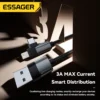 Essager 2-in-1 Right Angle Cable USB A To Typec Lighting 3A Fast Charging Elbow Data Cable For iPhone 16 15 14 Samsung iPad Pro