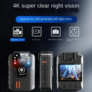Long Endurance 4K Law Enforcement Recorder, High-definition Night Vision Chest Camera, Chest Wearing, On-site Work Records