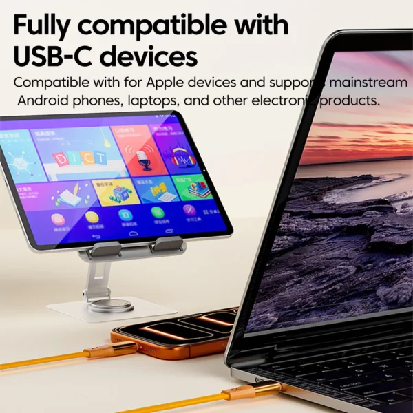 Magnetic 240W Cable USB A to USB C Fast Charger Adapter Type C to Type C Cable for iPhone 15 16 17 Laptop Macbook Samsung iPad