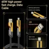 kf-Sf2c36cbdef2c40e2885c7eda5b535e12q 65W Four-in-one Multi-function Fast Data Cable USB Type C PD Super Fast Charging Various Mobile Phone For iPhone Samsung Xiaomi
