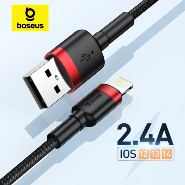 kf-Sfb233c375d8746ff8f2e7303b4c8cade5 Baseus USB Cable for iPhone14 13 12 11 Pro Max Xs X 8 Plus Cable 2.4A Fast Charging Cable for iPhone Charger Cable USB Data Line